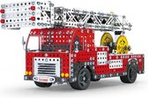 Grote brandweerwagen / ladderwagen met functies | Grotendeels RVS onderdelen | Bouwpakket | Brandweer | Metaal Constructie Speelgoed
