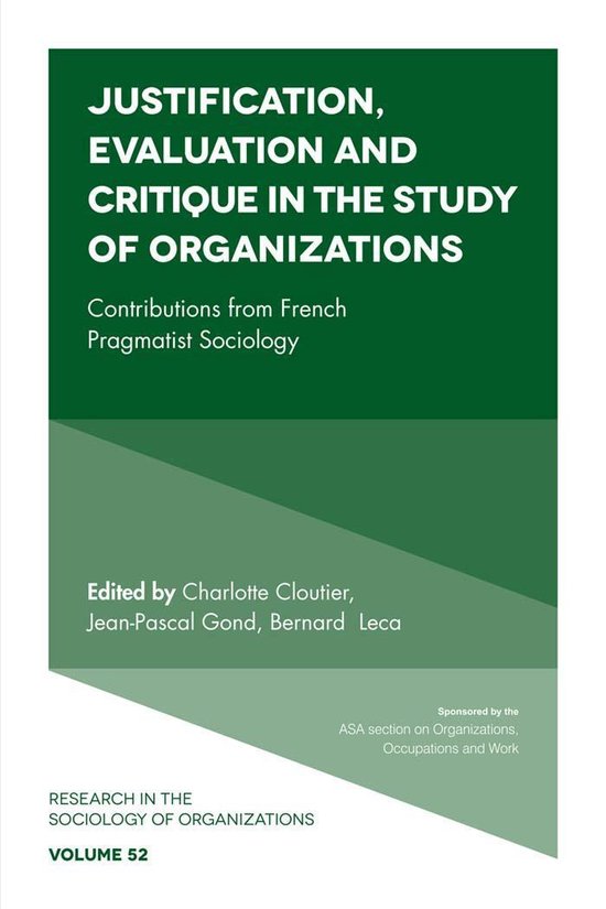 Research in the Sociology of Organizations 52 - Justificatio ... - cover