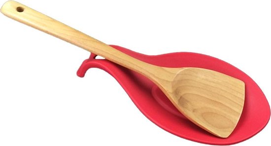 NO Lepelhouder, silicone, 6 stuks, hittebestendig, keukengerei, amandelvorm, flexibel, lepel, pad, voor lepel, spatel, penseel en bestek (6 kleuren