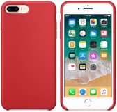 Hoogwaardige  Silicone Case / Cover / Hoes voor iPhone 8 Plus / 7 Plus Rood