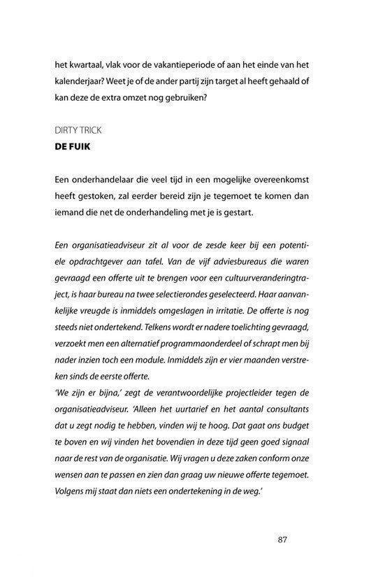 De dirty tricks van het onderhandelen
