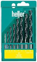 Heller 205241 Hout-spiraalboorset 8-delig 3 mm, 4 mm, 5 mm, 6 mm, 7 mm, 8 mm, 9 mm, 10 mm Cilinderschacht 1 set(s)