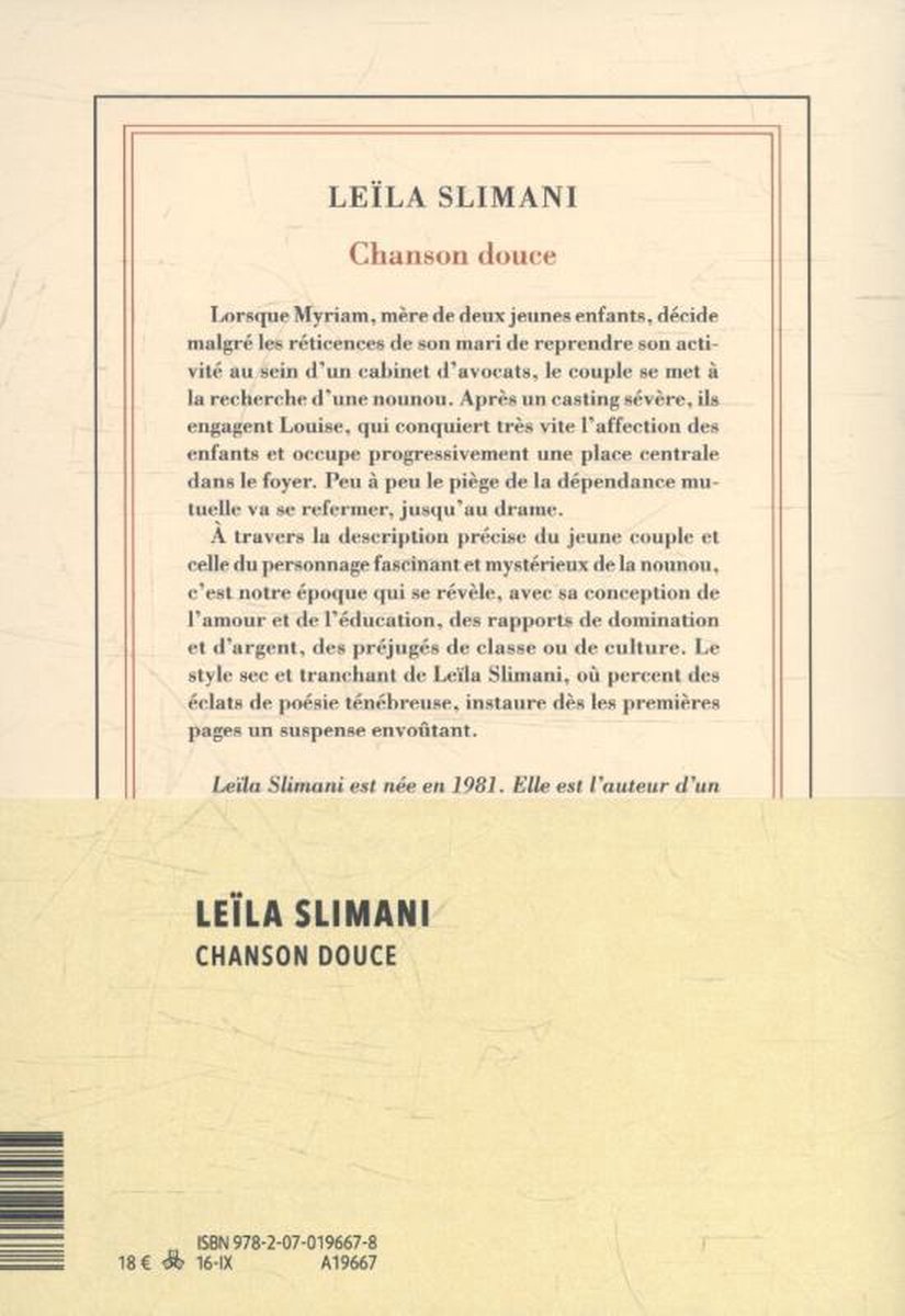 Chanson Douce, Leïla Slimani | 9782070196678 | Boeken | bol.