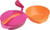Tommee Tippee Explora Feeding Bowls + lid & spoon-oranje/roze