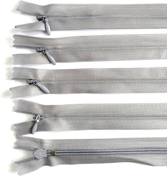10 Fermetures Éclair Invisibles Nylon 40cm - Pour Vêtements, Sacs - Multi Couleurs - BQRKOTM