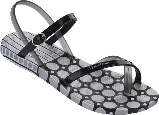 Ipanema slippers fashion sandal - maat 38 - dames - zwart zilver | bol.com