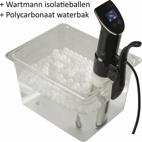 Wartmann - Sous vide stick met 250 sous isolatieballen en 12 liter waterbak | bol.com
