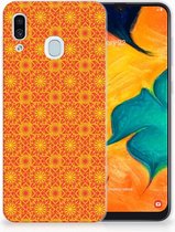 Geschikt voor Samsung Galaxy A30 | A20 TPU Hoesje Design Batik Orange