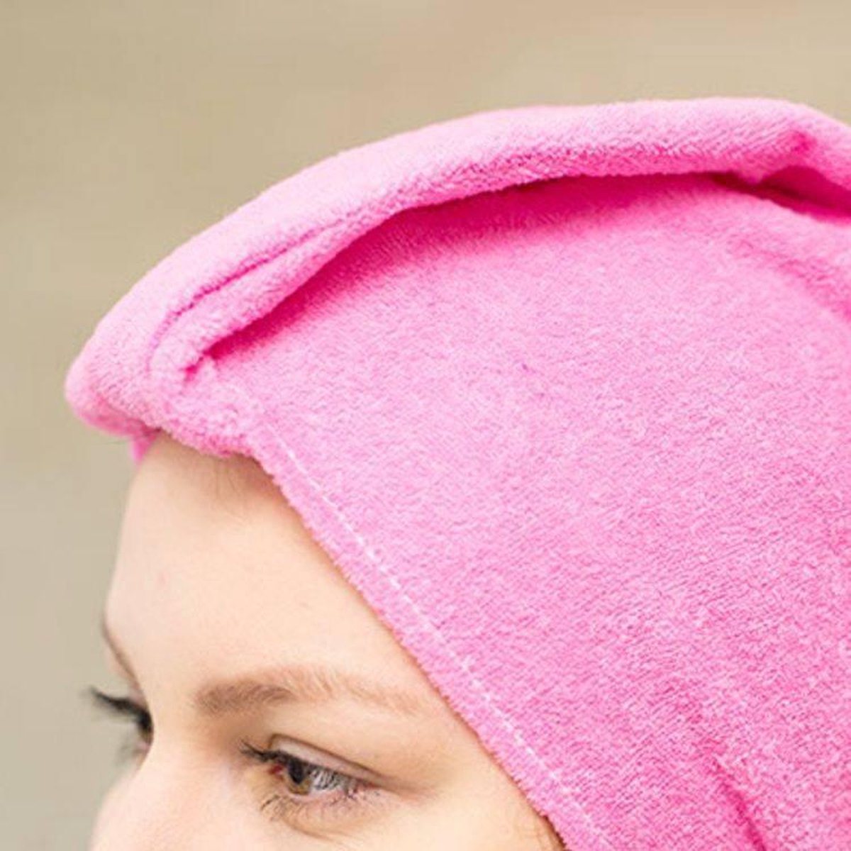 Goedkoopste Badstof tulband Donker Roze