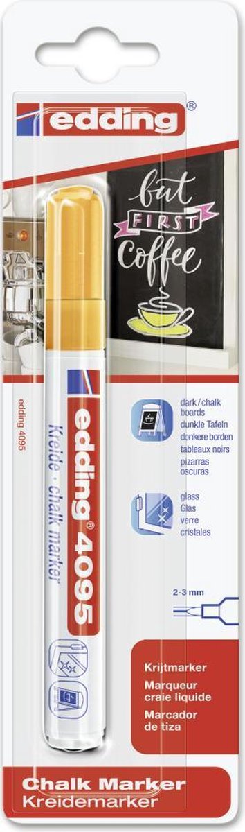 Krijtstift edding 4095 rond oranje 2-3mm blister
