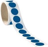 Markeringsstippen, zelfklevende folie (sticker), Ø 50 mm, 100/rol Blauw