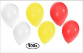 300x ballons rouge / blanc / jaune - Ballon hélium carnaval oeteldonk festival célébration fête pays