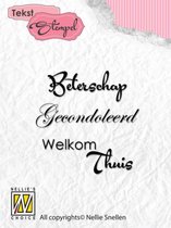 DTCS005 Dutch texts Nederlandse teksten Nellie Snellen; Beterschap, Gecondoleerd, Welkom Thuis
