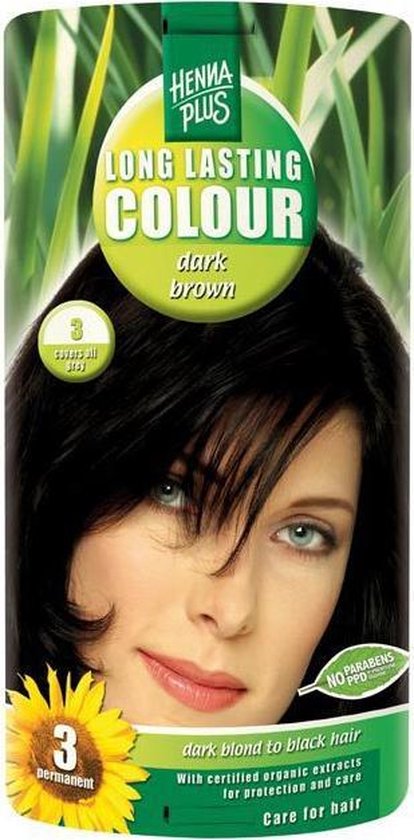 handig bevestig alstublieft wassen Hennaplus Long Lasting Colours 3 Dark Brown - Haarverf | bol.com