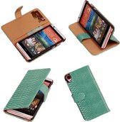 Slang Turquoise HTC Desire 820 Book/Wallet Case Hoesje