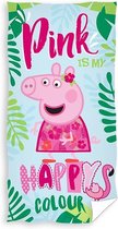 Peppa Pig Happy Colour Strandlaken - 70x140 cm - Pink