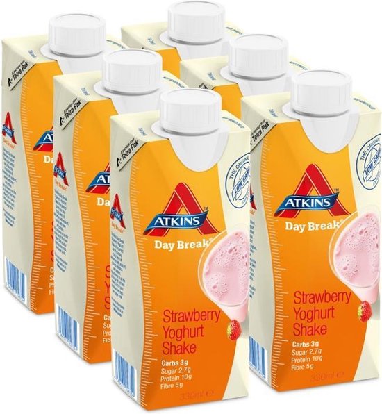 Atkins Advantage Strawberry Yoghurt Drink 6 stuks