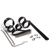 Banoch - Hedonistic bauhaus Bondageset - zwart leer