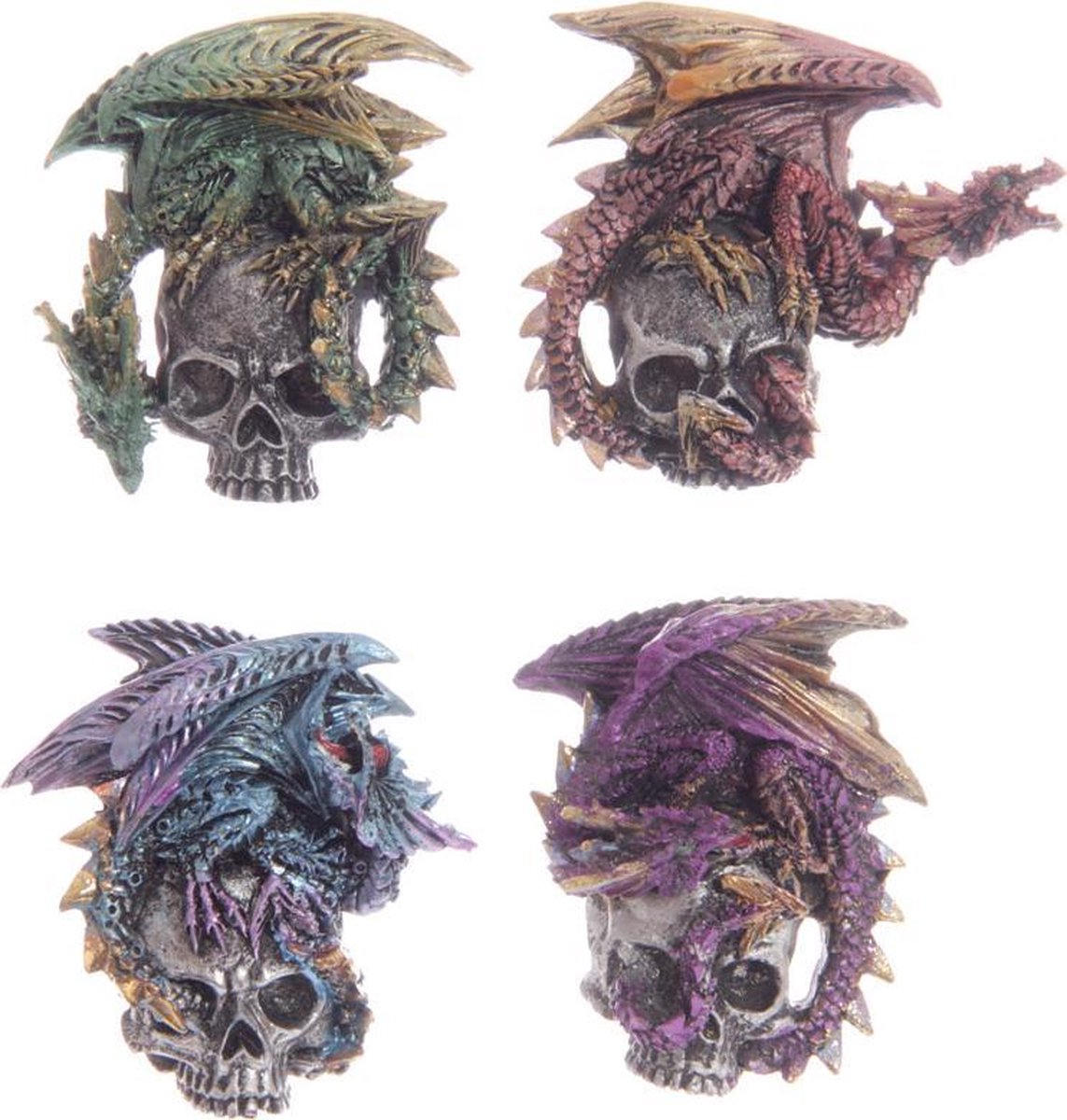 Dark Legends Silver Skull Dragon Assorted Magnet
