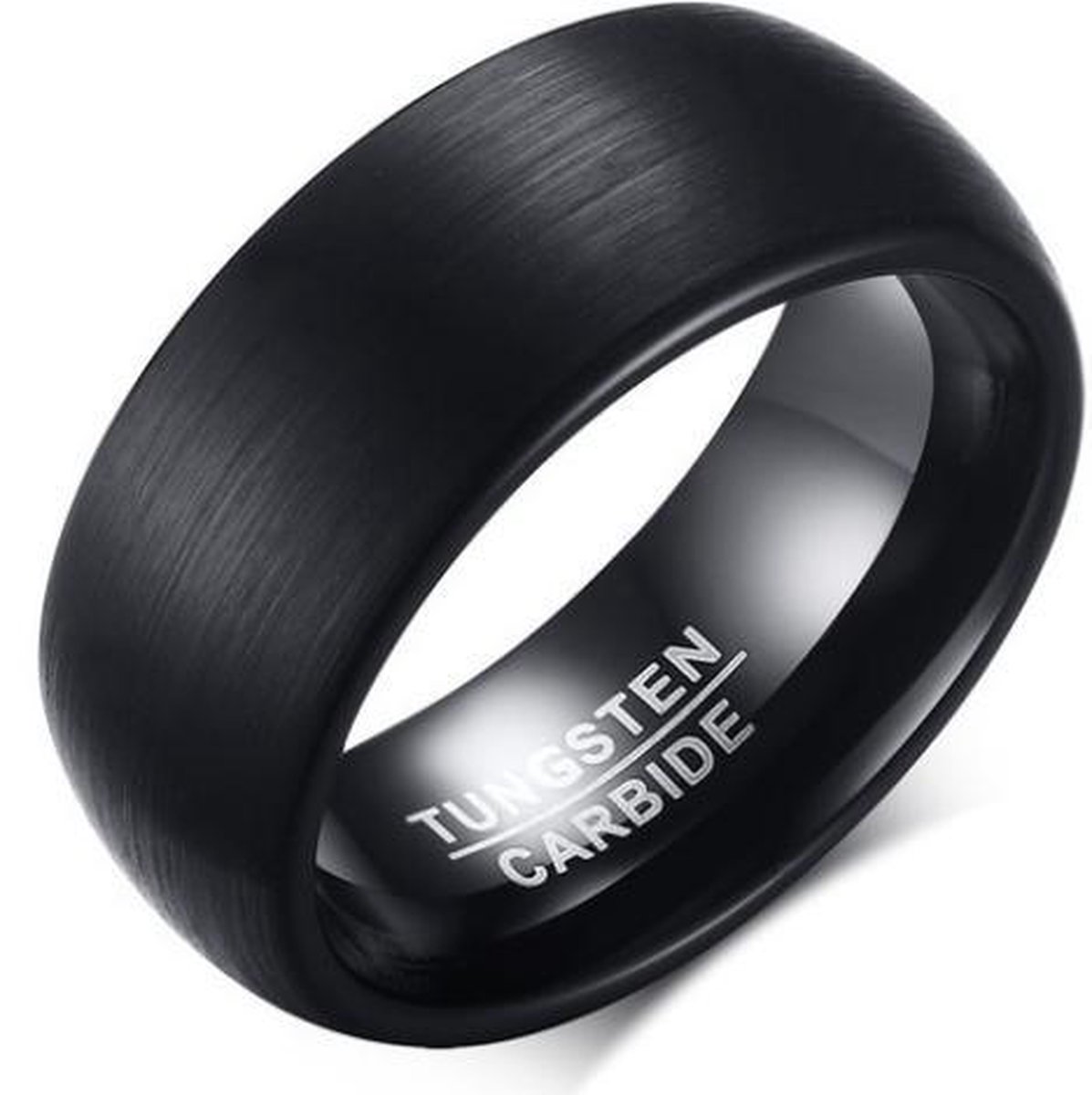 Schitterende Uni Wolfraamcarbide Ring 18.00 mm. (maat 57) model 93 op Prijzenvolger.com