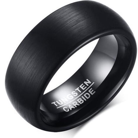 Schitterende Uni Wolfraamcarbide Ring 18.00 mm. (maat 57) model 93