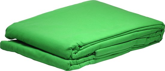 Bresser Uitwasbaar Achtergronddoek 4x6m Chromakey Groen