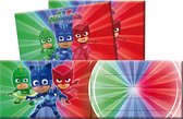 6 PJ Masks™ uitnodigingen met enveloppen - Feestdecoratievoorwerp