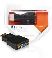 König DisplayPort - VGA Adapter - Antraciet