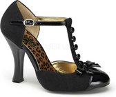 Smitten-10 black suede/patent - (EU 35 = US 5) - Pin Up Couture