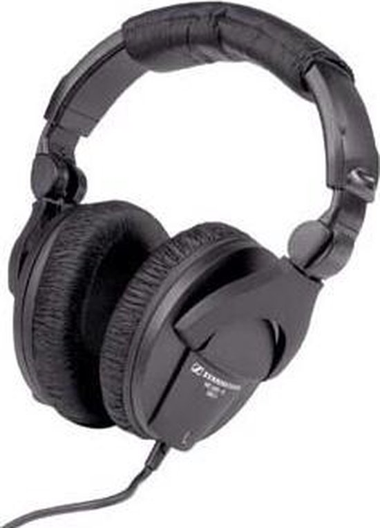 Zwarte Sennheiser HD 280 Pro koptelefoon, weergave vanuit een hoek.