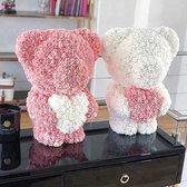 Teddy beer hart 60 cm - wit. Roosbeer| Rosebear |Teddy Beer - Rozen | Roos | Bloemen |Verjaardagscadeau| Moederdag | Liefde | Rood | 40 CM | Valentijnscadeau | Inclusief Giftbox