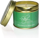 Bog Myrtle & Fresh Mint | Travel container | 100% natuurlijke soja was | >30 uur genieten en brandt helemaal op | Handgemaakt op Skye in Schotland