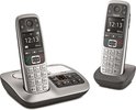 Gigaset E550A - Duo DECT telefoon met antwoordapparaat - Zilver