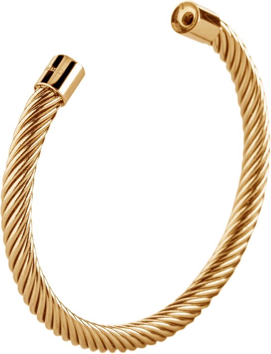In detail procent koppeling Melano twisted taylor armband - goudkleurig - dames - maat large | bol.com