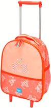 Lief! Trolley Rugzak roze reistasje met wielen