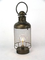Lamp, Metal Cage Lamp 18,0 x 50,5 / 58 cm Bronze