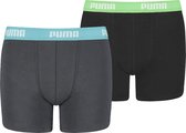 PUMA Boxershort Heren PUMA BASIC BOXER 2P - India Ink / Turquoise