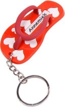 LKMN Sleutelhanger teenslipper met naam-rood