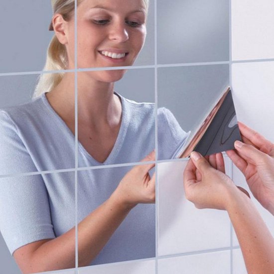 Feodaal Verspilling Luxe Spiegel Ophangen met deze 9 Muurstickers I Ophangen op wanden Tegels  Badkamer en meer | bol.com