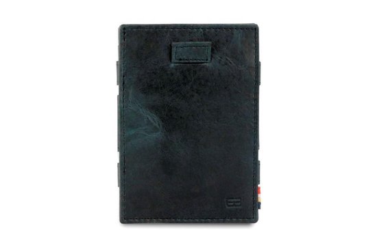 Garzini Magic Wallet Cavare avec étui pour cartes et poche pour pièces en cuir RFID noir brossé