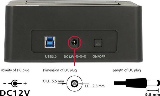 Delock Dual Docking Station SATA HDD > USB 3.0 with Clone Function | bol