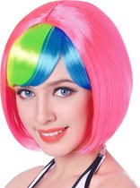 STYLER - Korte fluo pruik voor dames - Pruiken