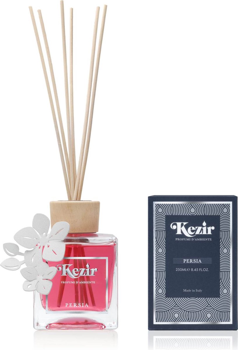 Kezir - Persia - Lotusbloem Decoratie - Italiaanse - natuurlijke parfum voor in huis - diffuser - 100 ml