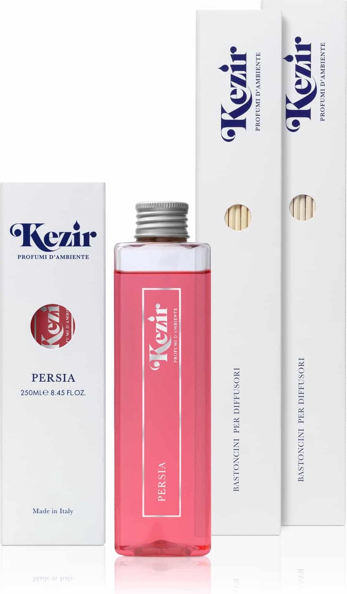 Kezir - Persia - Navul fles - Italiaanse - natuurlijke parfum voor in huis - diffuser - 250 ml