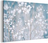 Wanddecoratie Metaal - Aluminium Schilderij Industrieel - Takken - Sneeuw - Winter - Natuur - Botanisch - 30x20 cm - Dibond - Foto op aluminium - Industriële muurdecoratie - Voor de woonkamer/slaapkamer