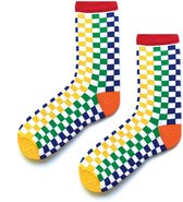 Sockston Socks - Checkerboard Style Colorful Socks - Grappige Sokken - Vrolijke Sokken