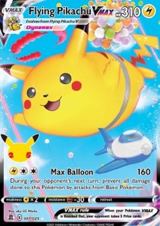 Afbeelding van het spel Trading Card - Pokemon kaarten - Flying Pikachu V MAX - Pikachu - Cadeautip