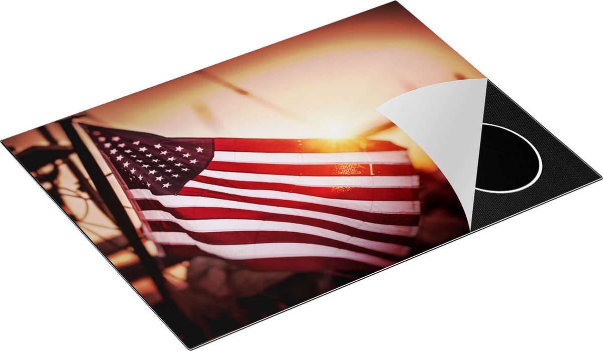 Chefcare Inductie Beschermer Amerikaanse Vlag - Verenigde Staten - 70x50 cm - Afdekplaat Inductie - Kookplaat Beschermer - Inductie Mat
