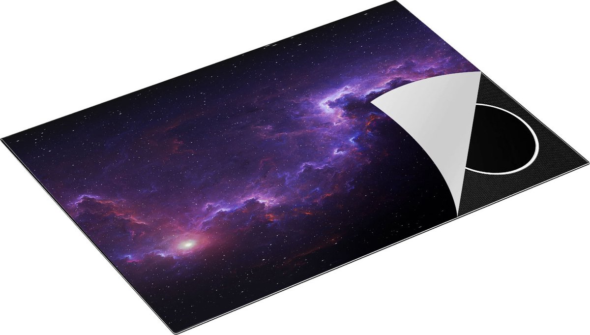 Chefcare Inductie Beschermer Ruimte - Heelal - 75x55 cm - Afdekplaat Inductie - Kookplaat Beschermer - Inductie Mat
