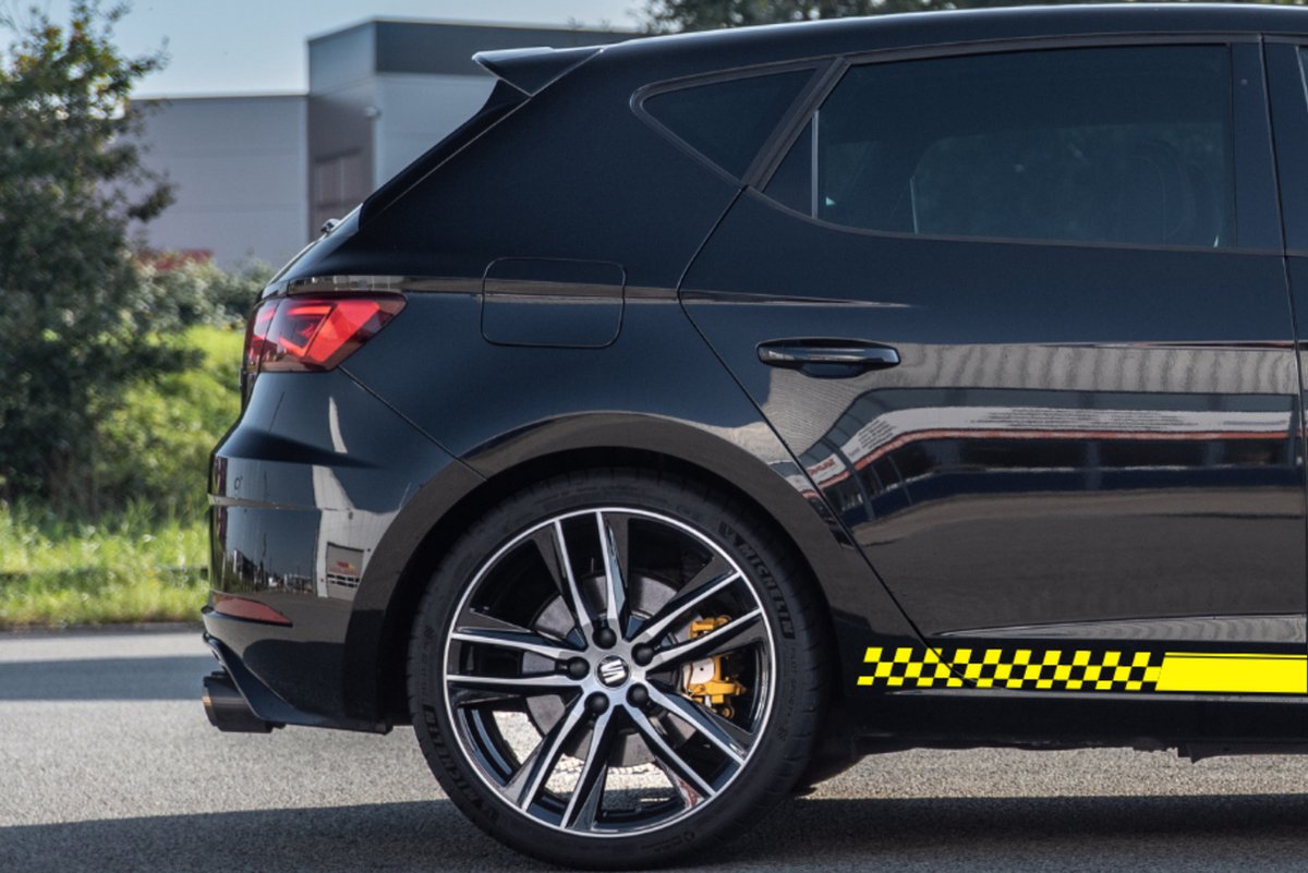 Car Striping Zijkant | Pimp jouw auto! | Delaware | Twee strips van 200 cm | Keuze uit diverse kleuren | 7,5 cm hoog | socialsticker.nl